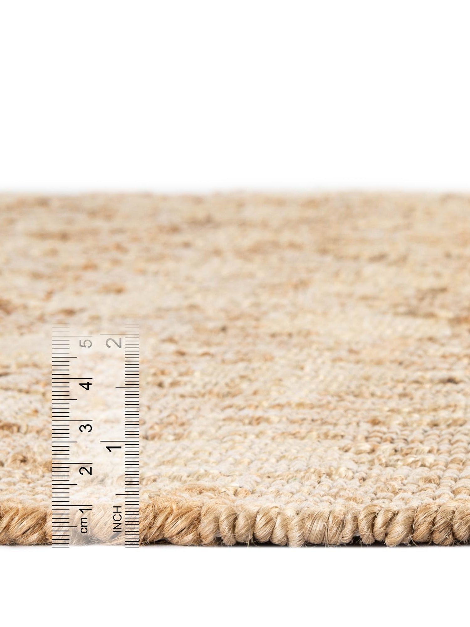 Ivory and Beige 2' x 3' 1 Kala Handwoven Jute Rectangle Area Rug All Natural Pile Eco-Friendly Sustainable Urban Carpet for Rustic Design Interior Home Decor for Sale at Rug Engine