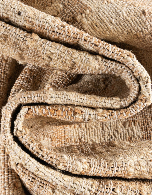 Ivory and Beige 4' 2 x 5' 7 Kala Handwoven Jute Rectangle Area Rug All Natural Pile Eco-Friendly Sustainable Urban Carpet for Rustic Design Interior Home Decor for Sale at Rug Engine