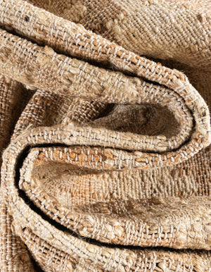 Ivory and Beige 2' x 3' 1 Kala Handwoven Jute Rectangle Area Rug All Natural Pile Eco-Friendly Sustainable Urban Carpet for Rustic Design Interior Home Decor for Sale at Rug Engine