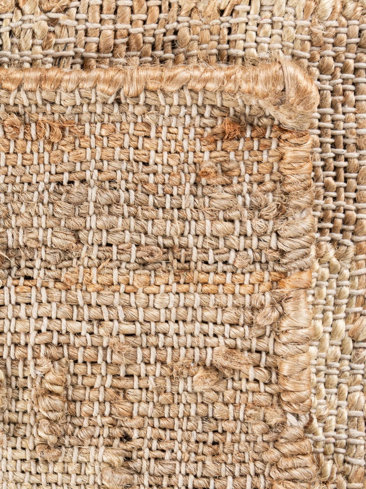 Ivory and Beige 2' x 3' 1 Kala Handwoven Jute Rectangle Area Rug All Natural Pile Eco-Friendly Sustainable Urban Carpet for Rustic Design Interior Home Decor for Sale at Rug Engine