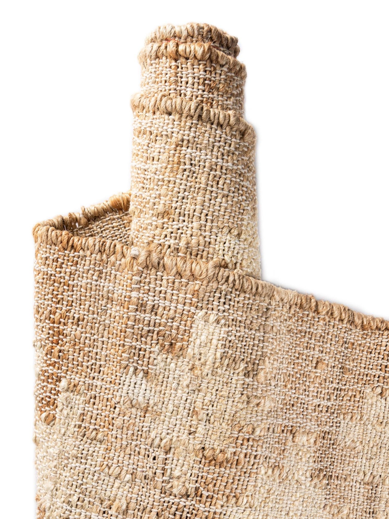 Ivory and Beige 4' 2 x 5' 7 Kala Handwoven Jute Rectangle Area Rug All Natural Pile Eco-Friendly Sustainable Urban Carpet for Rustic Design Interior Home Decor for Sale at Rug Engine