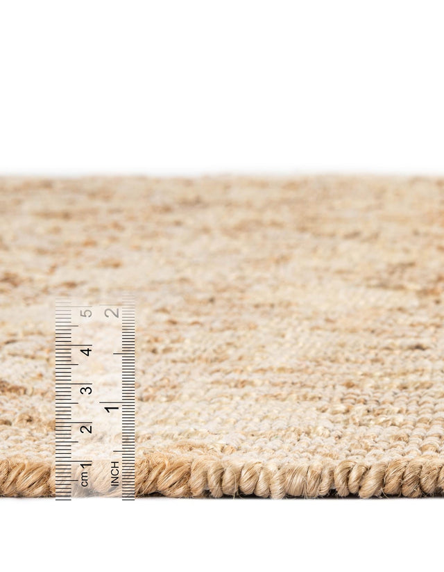 Ivory and Beige 2' x 6' 1 Kala Handwoven Jute Runner Area Rug All Natural Pile Eco-Friendly Sustainable Urban Carpet for Rustic Design Interior Home Decor for Sale at Rug Engine
