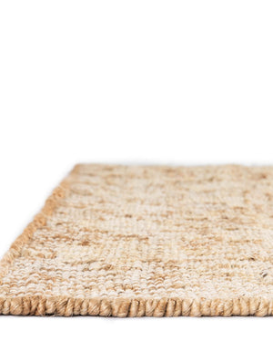 Ivory and Beige 2' x 6' 1 Kala Handwoven Jute Runner Area Rug All Natural Pile Eco-Friendly Sustainable Urban Carpet for Rustic Design Interior Home Decor for Sale at Rug Engine