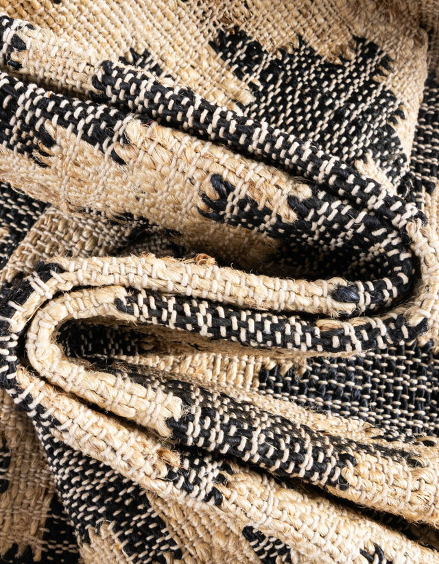 Beige and Black 2' x 3' 1 Kala Handwoven Jute Rectangle Area Rug All Natural Pile Eco-Friendly Sustainable Urban Carpet for Rustic Design Interior Home Decor for Sale at Rug Engine