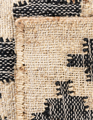 Beige and Black 2' x 3' 1 Kala Handwoven Jute Rectangle Area Rug All Natural Pile Eco-Friendly Sustainable Urban Carpet for Rustic Design Interior Home Decor for Sale at Rug Engine