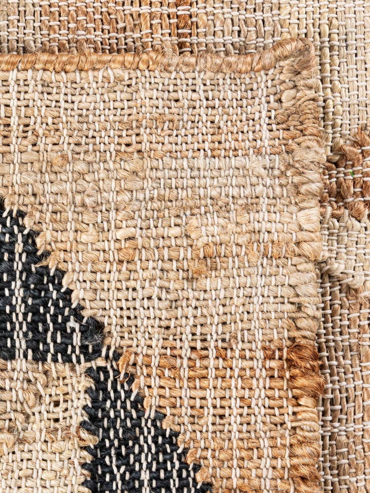 Beige and Black 2' x 3' 1 Kala Handwoven Jute Rectangle Area Rug All Natural Pile Eco-Friendly Sustainable Urban Carpet for Rustic Design Interior Home Decor for Sale at Rug Engine