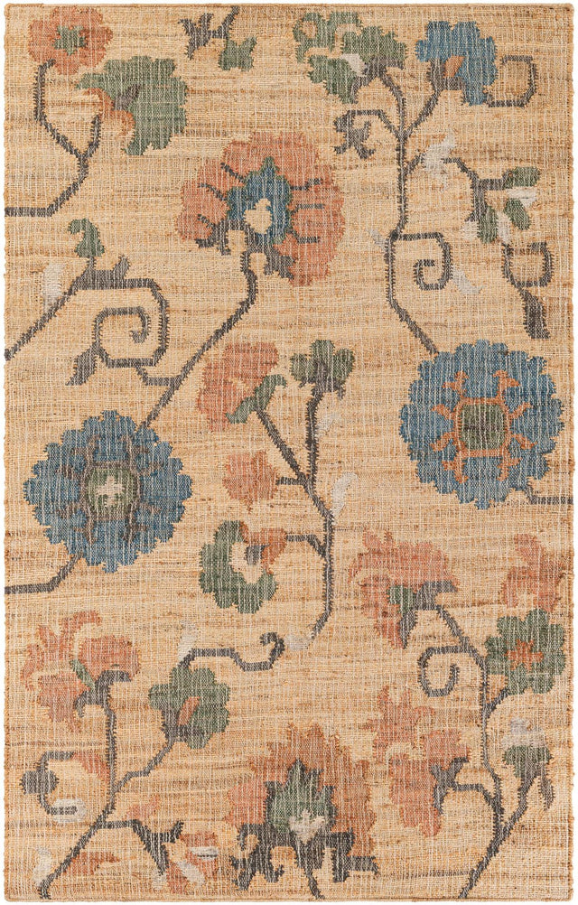 Multicolor 5' 1 x 8' Kala Handwoven Jute Rectangle Area Rug All Natural Pile Eco-Friendly Sustainable Urban Carpet for Rustic Design Interior Home Decor for Sale at Rug Engine