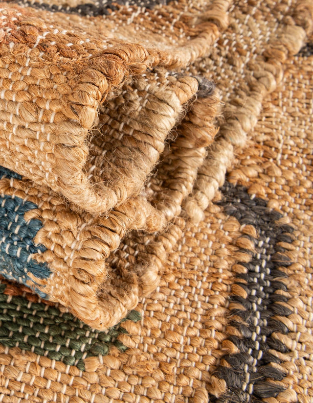 Multicolor 2' x 6' 1 Kala Handwoven Jute Runner Area Rug All Natural Pile Eco-Friendly Sustainable Urban Carpet for Rustic Design Interior Home Decor for Sale at Rug Engine