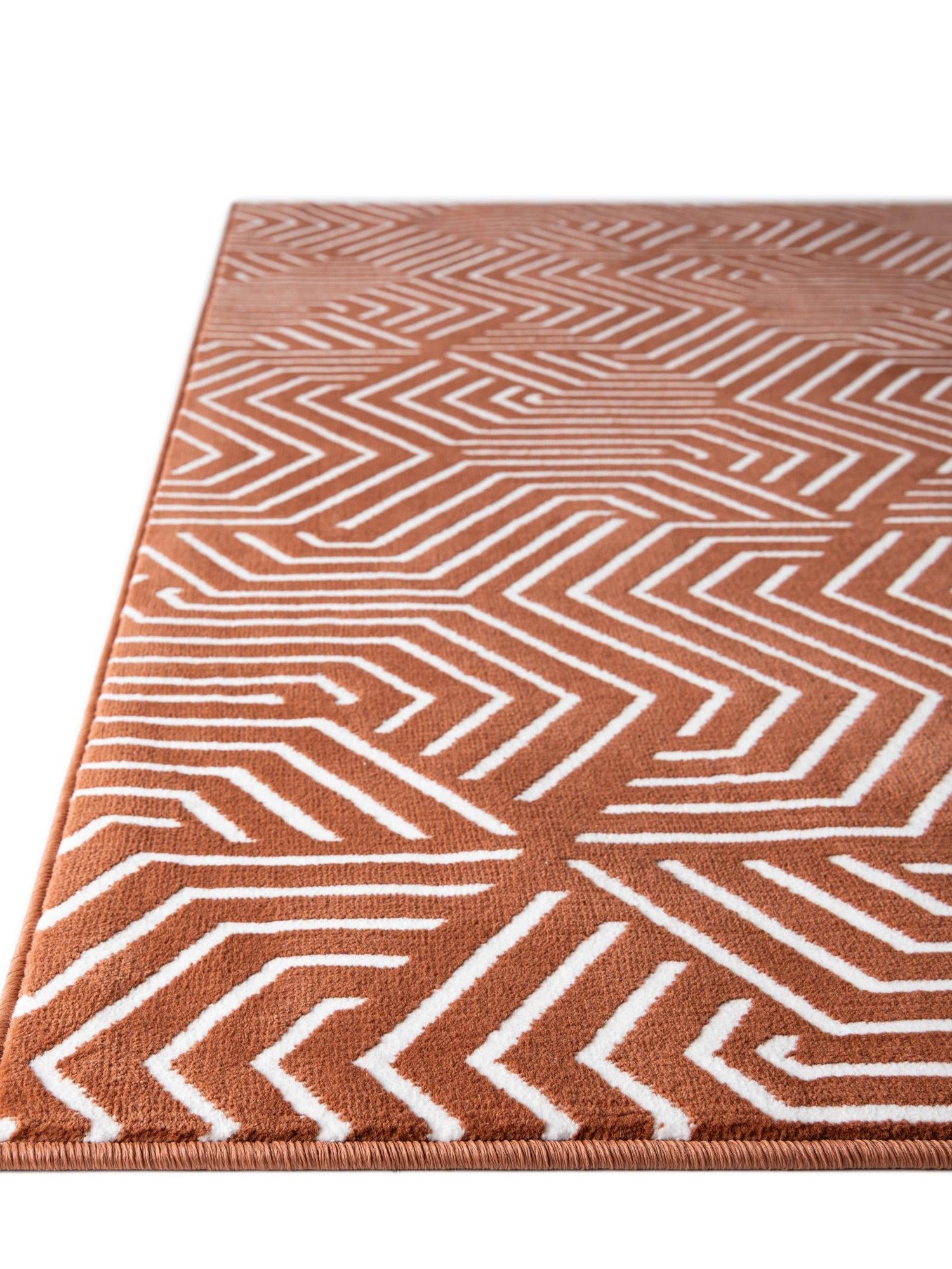 Dusty Pink 4' 1 x 6' 1 Aakaar Rectangle Area Rug 85% Polypropylene & 15% Chenille Living Room Bedroom Carpet for Sale at Rug Engine