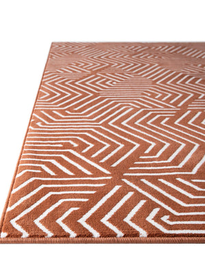 Dusty Pink 4' 1 x 6' 1 Aakaar Rectangle Area Rug 85% Polypropylene & 15% Chenille Living Room Bedroom Carpet for Sale at Rug Engine