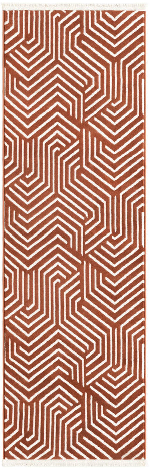 Dusty Pink 2' x 6' 1 Aakaar Runner Area Rug 85% Polypropylene & 15% Chenille Living Room Bedroom Carpet for Sale at Rug Engine