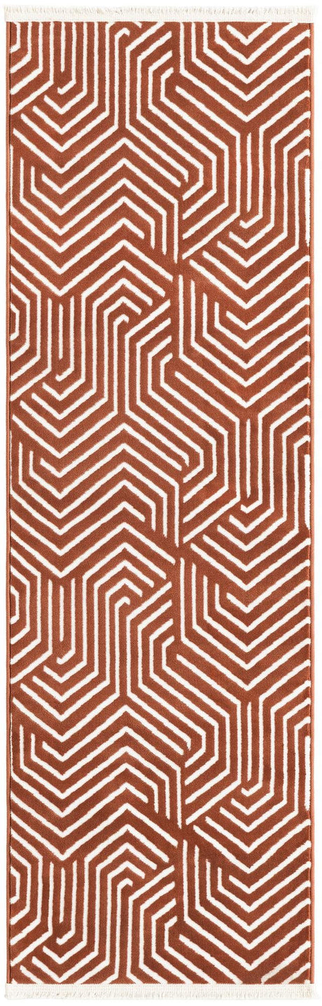 Dusty Pink 2' x 6' 1 Aakaar Runner Area Rug 85% Polypropylene & 15% Chenille Living Room Bedroom Carpet for Sale at Rug Engine