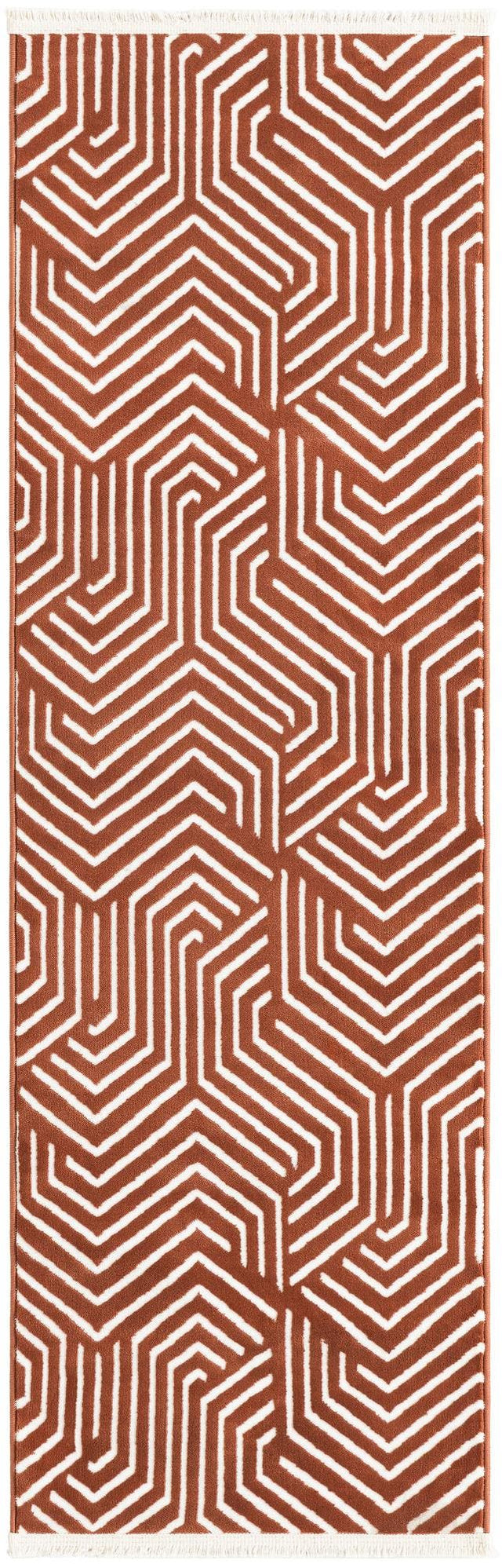 Dusty Pink 2' x 6' 1 Aakaar Runner Area Rug 85% Polypropylene & 15% Chenille Living Room Bedroom Carpet for Sale at Rug Engine