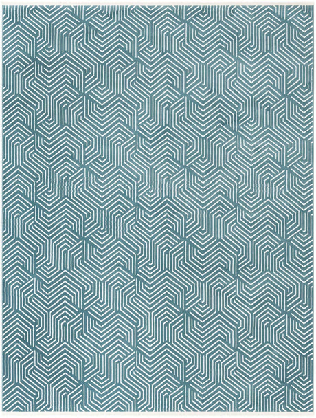 Aegean Blue 7' 10 x 10' Aakaar Rectangle Area Rug 85% Polypropylene & 15% Chenille Living Room Bedroom Carpet for Sale at Rug Engine