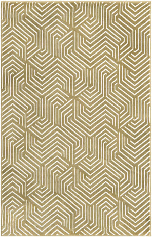 Olive Green 4' 1 x 6' 1 Aakaar Rectangle Area Rug 85% Polypropylene & 15% Chenille Living Room Bedroom Carpet for Sale at Rug Engine
