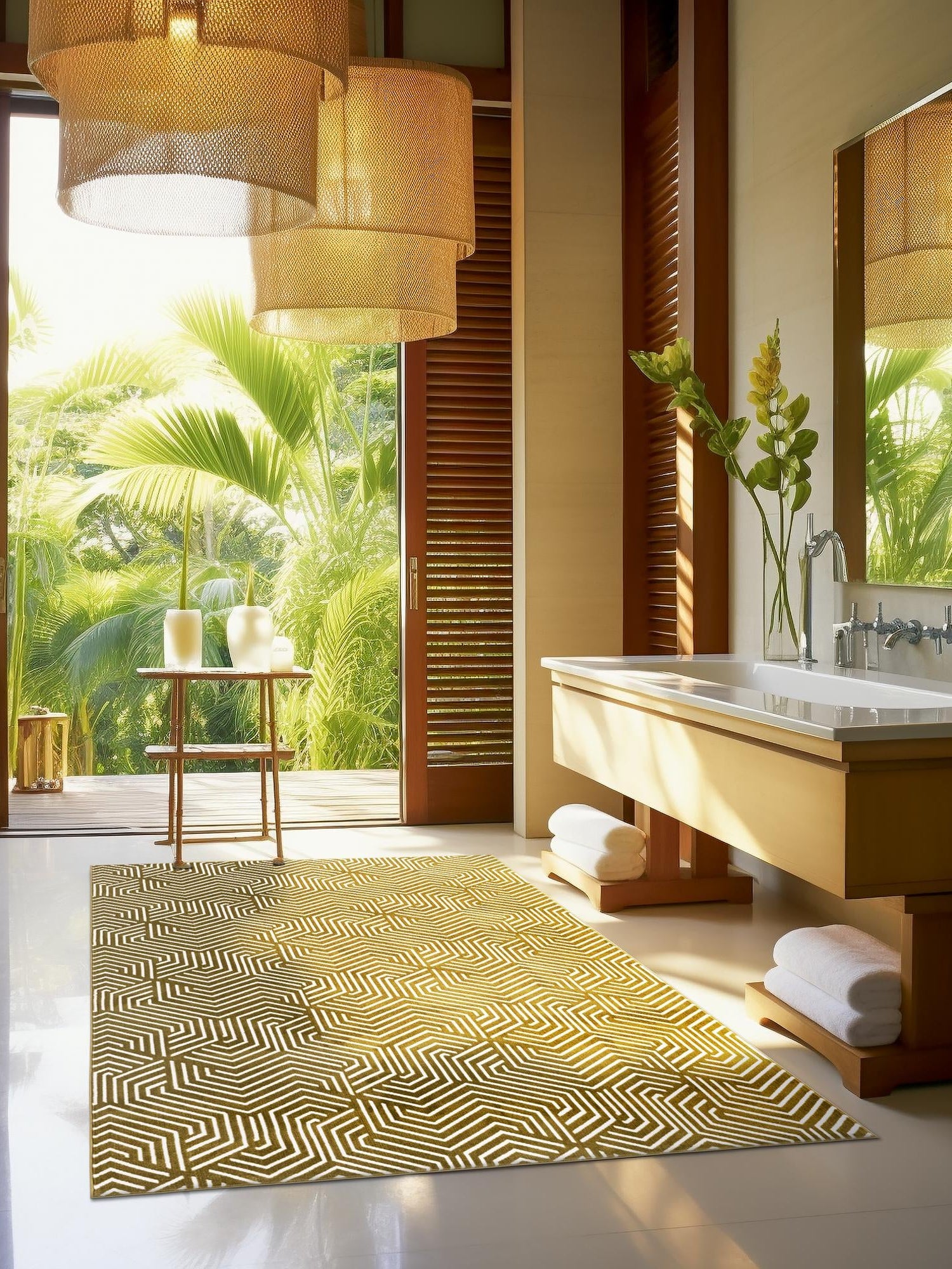 Olive Green 7' 10 x 10' Aakaar Rectangle Area Rug 85% Polypropylene & 15% Chenille Living Room Bedroom Carpet for Sale at Rug Engine
