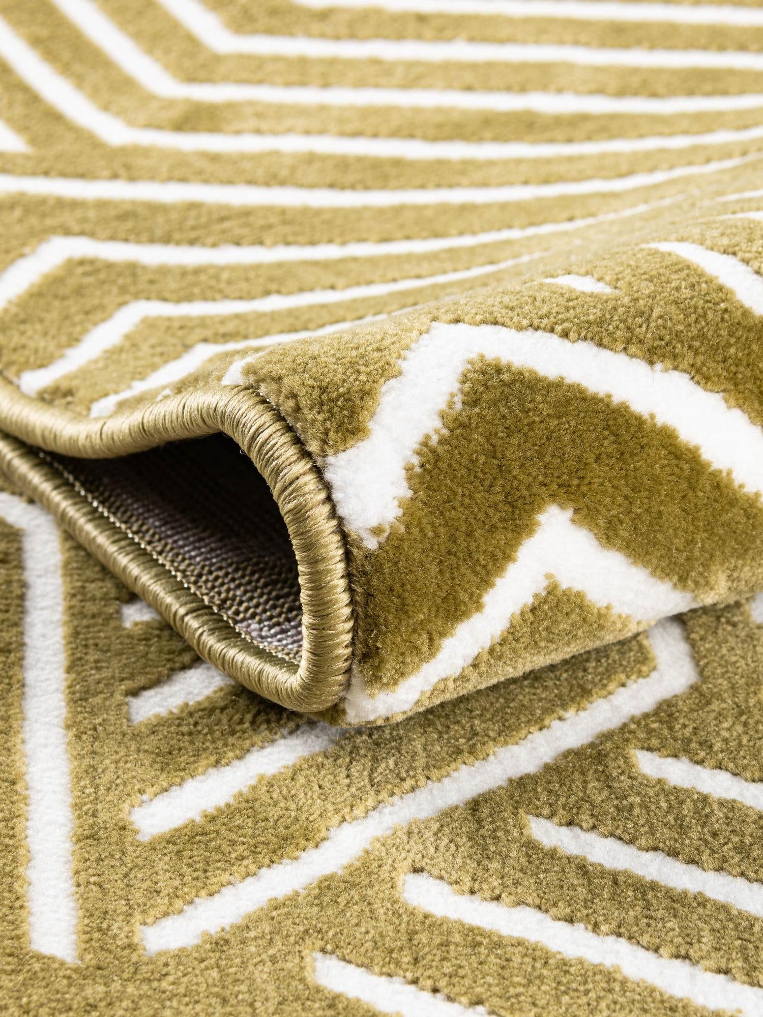 Olive Green 7' 10 x 10' Aakaar Rectangle Area Rug 85% Polypropylene & 15% Chenille Living Room Bedroom Carpet for Sale at Rug Engine