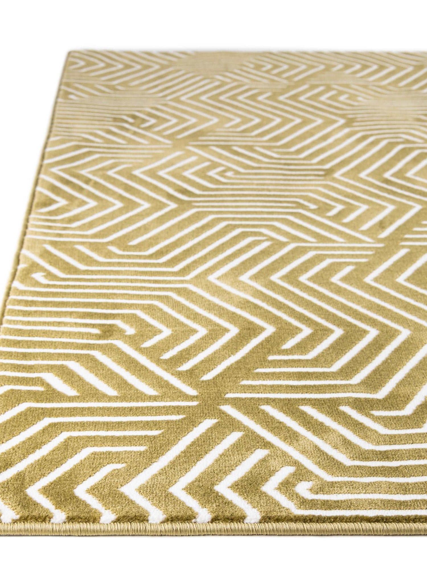 Olive Green 4' 1 x 6' 1 Aakaar Rectangle Area Rug 85% Polypropylene & 15% Chenille Living Room Bedroom Carpet for Sale at Rug Engine