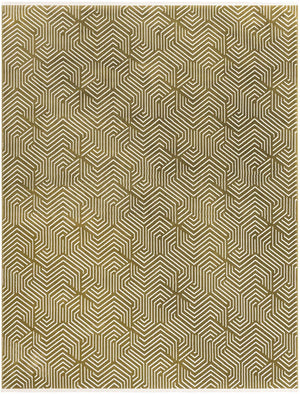 Olive Green 7' 10 x 10' Aakaar Rectangle Area Rug 85% Polypropylene & 15% Chenille Living Room Bedroom Carpet for Sale at Rug Engine