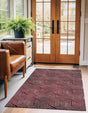 Burgundy Red 5' 3 x 8' Aakaar Rectangle Area Rug 85% Polypropylene & 15% Chenille Living Room Bedroom Carpet for Sale at Rug Engine