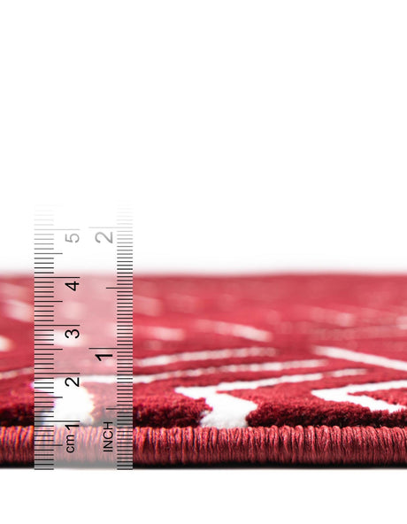 Burgundy Red 5' 3 x 8' Aakaar Rectangle Area Rug 85% Polypropylene & 15% Chenille Living Room Bedroom Carpet for Sale at Rug Engine
