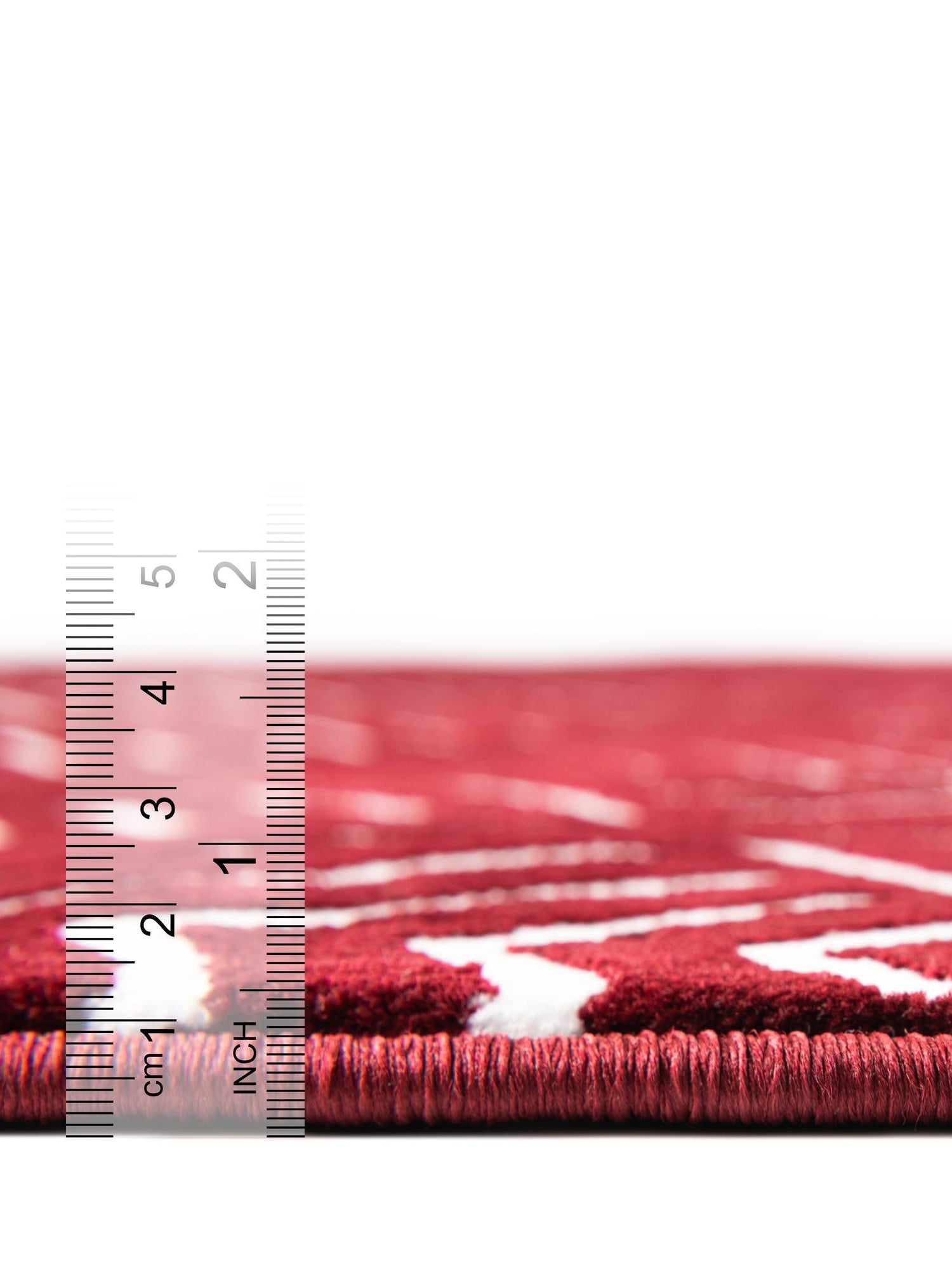 Burgundy Red 4' 1 x 6' 1 Aakaar Rectangle Area Rug 85% Polypropylene & 15% Chenille Living Room Bedroom Carpet for Sale at Rug Engine