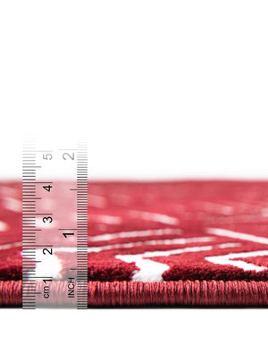 Burgundy Red 4' 1 x 6' 1 Aakaar Rectangle Area Rug 85% Polypropylene & 15% Chenille Living Room Bedroom Carpet for Sale at Rug Engine