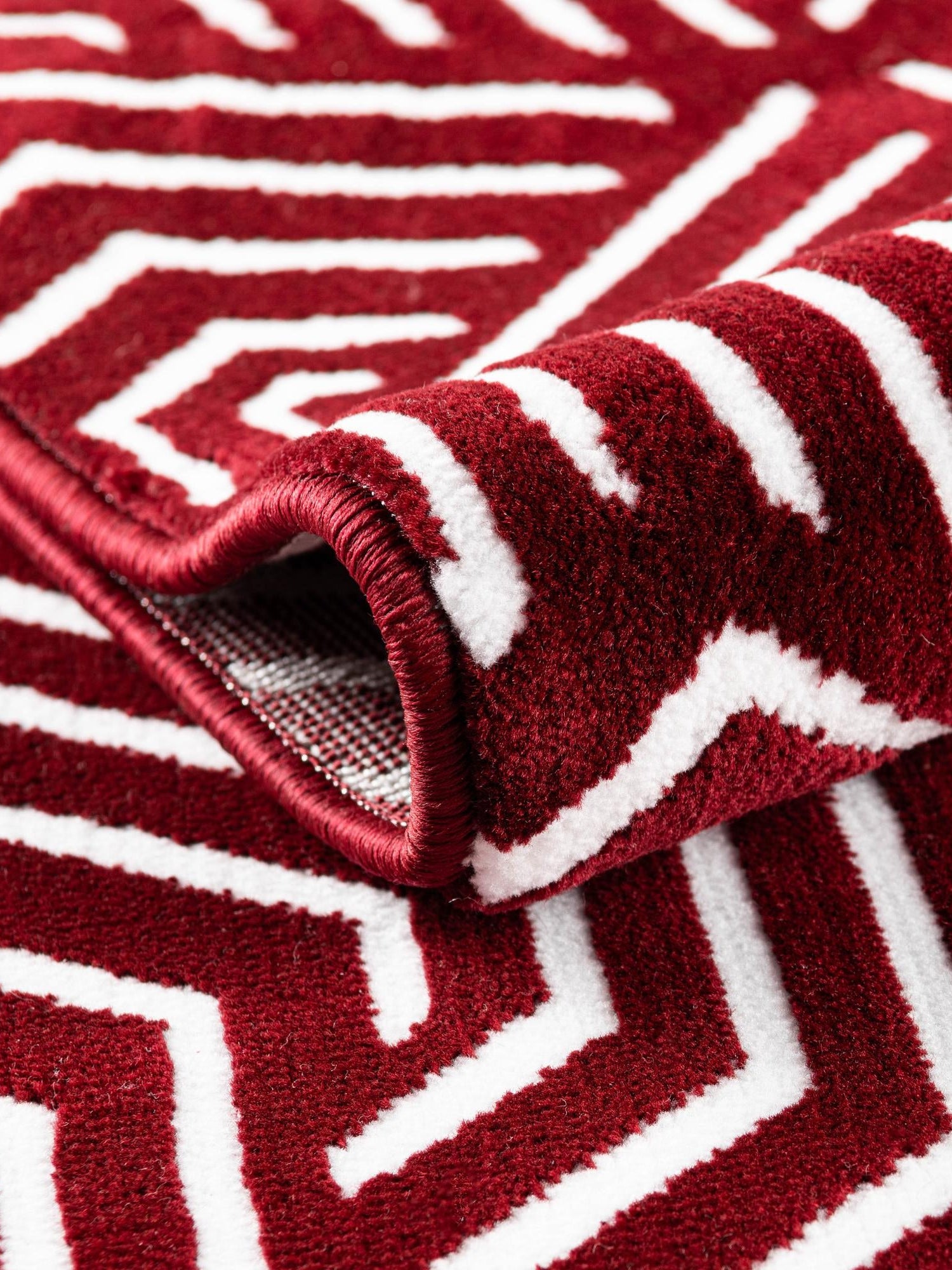 Burgundy Red 7' 10 x 10' Aakaar Rectangle Area Rug 85% Polypropylene & 15% Chenille Living Room Bedroom Carpet for Sale at Rug Engine