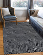 Midnight Blue 4' 1 x 6' 1 Aakaar Rectangle Area Rug 85% Polypropylene & 15% Chenille Living Room Bedroom Carpet for Sale at Rug Engine