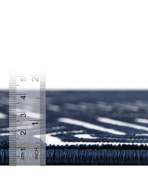 Midnight Blue 5' 3 x 8' Aakaar Rectangle Area Rug 85% Polypropylene & 15% Chenille Living Room Bedroom Carpet for Sale at Rug Engine