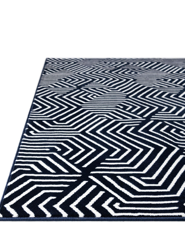 Midnight Blue 7' 10 x 10' Aakaar Rectangle Area Rug 85% Polypropylene & 15% Chenille Living Room Bedroom Carpet for Sale at Rug Engine