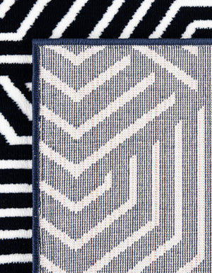 Midnight Blue 5' 3 x 8' Aakaar Rectangle Area Rug 85% Polypropylene & 15% Chenille Living Room Bedroom Carpet for Sale at Rug Engine
