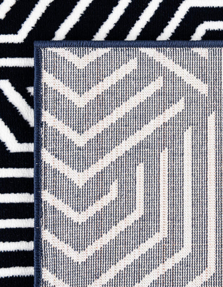 Midnight Blue 2' x 6' 1 Aakaar Runner Area Rug 85% Polypropylene & 15% Chenille Living Room Bedroom Carpet for Sale at Rug Engine