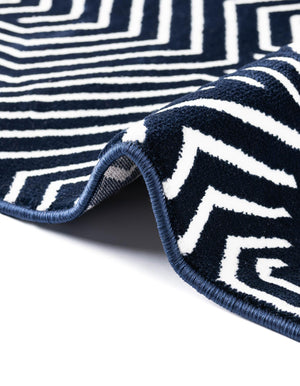 Midnight Blue 2' x 6' 1 Aakaar Runner Area Rug 85% Polypropylene & 15% Chenille Living Room Bedroom Carpet for Sale at Rug Engine