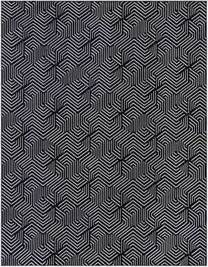 Midnight Blue 7' 10 x 10' Aakaar Rectangle Area Rug 85% Polypropylene & 15% Chenille Living Room Bedroom Carpet for Sale at Rug Engine