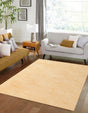 Yellow 4' 1 x 6' 1 Aakaar Rectangle Area Rug 85% Polypropylene & 15% Chenille Living Room Bedroom Carpet for Sale at Rug Engine
