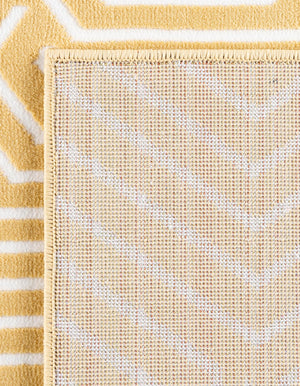 Yellow 4' 1 x 6' 1 Aakaar Rectangle Area Rug 85% Polypropylene & 15% Chenille Living Room Bedroom Carpet for Sale at Rug Engine