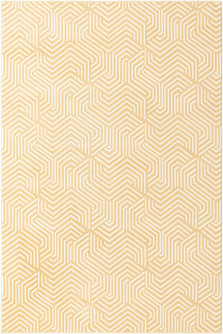 Yellow 5' 3 x 8' Aakaar Rectangle Area Rug 85% Polypropylene & 15% Chenille Living Room Bedroom Carpet for Sale at Rug Engine