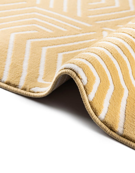 Yellow 2' x 6' 1 Aakaar Runner Area Rug 85% Polypropylene & 15% Chenille Living Room Bedroom Carpet for Sale at Rug Engine