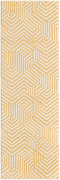 Yellow 2' x 6' 1 Aakaar Runner Area Rug 85% Polypropylene & 15% Chenille Living Room Bedroom Carpet for Sale at Rug Engine