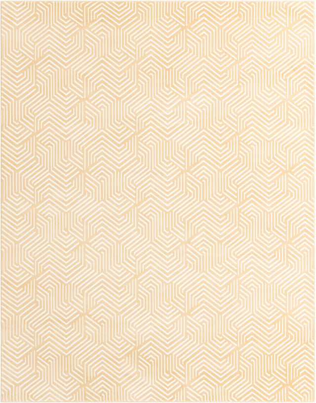 Yellow 7' 10 x 10' Aakaar Rectangle Area Rug 85% Polypropylene & 15% Chenille Living Room Bedroom Carpet for Sale at Rug Engine