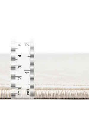 Ivory White 4' 1 x 6' 1 Aakaar Rectangle Area Rug 85% Polypropylene & 15% Chenille Living Room Bedroom Carpet for Sale at Rug Engine