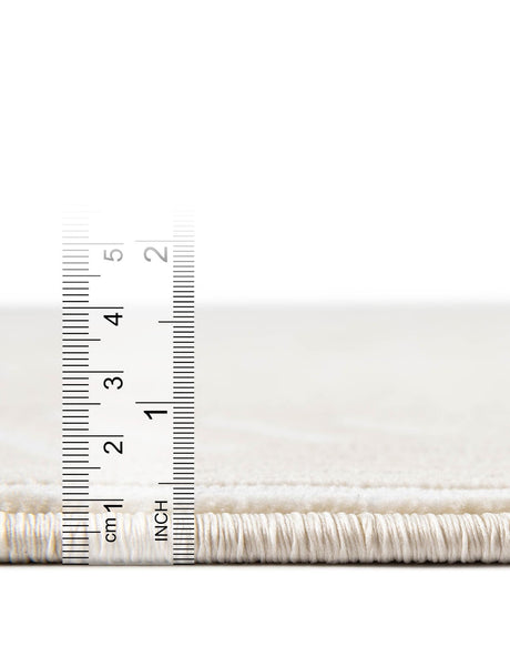 Ivory White 7' 10 x 10' Aakaar Rectangle Area Rug 85% Polypropylene & 15% Chenille Living Room Bedroom Carpet for Sale at Rug Engine