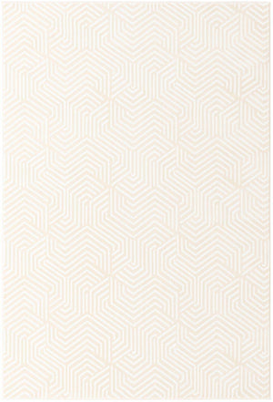 Ivory White 5' 3 x 8' Aakaar Rectangle Area Rug 85% Polypropylene & 15% Chenille Living Room Bedroom Carpet for Sale at Rug Engine
