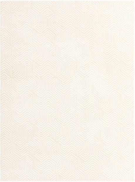 Ivory White 7' 10 x 10' Aakaar Rectangle Area Rug 85% Polypropylene & 15% Chenille Living Room Bedroom Carpet for Sale at Rug Engine