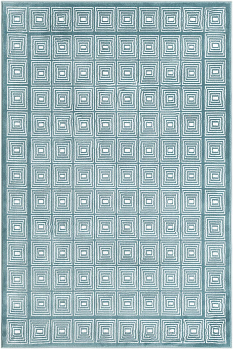 Aegean Blue 4' 1 x 6' 1 Aakaar Rectangle Area Rug 85% Polypropylene & 15% Chenille Living Room Bedroom Carpet for Sale at Rug Engine