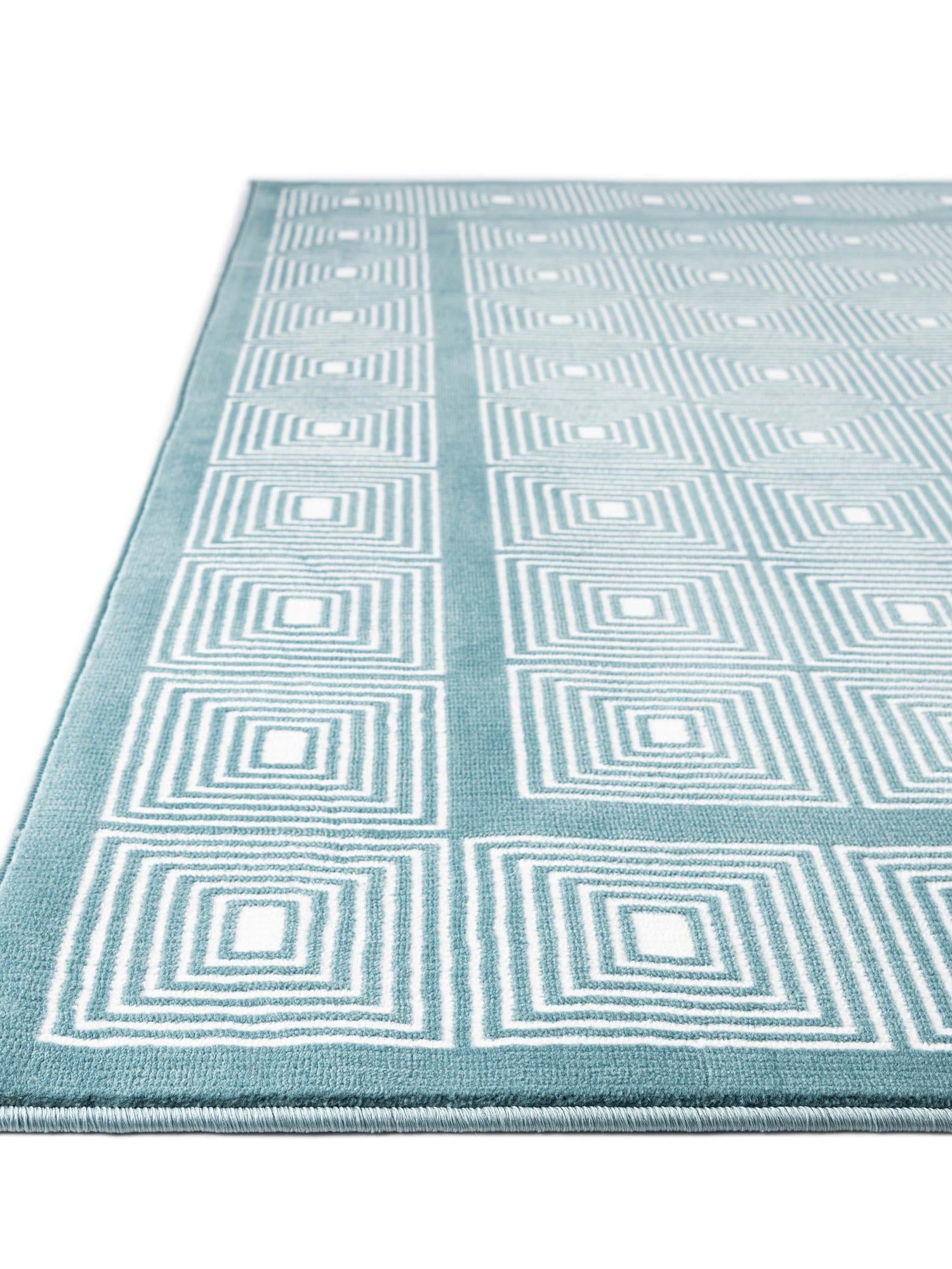 Aegean Blue 5' 3 x 8' Aakaar Rectangle Area Rug 85% Polypropylene & 15% Chenille Living Room Bedroom Carpet for Sale at Rug Engine