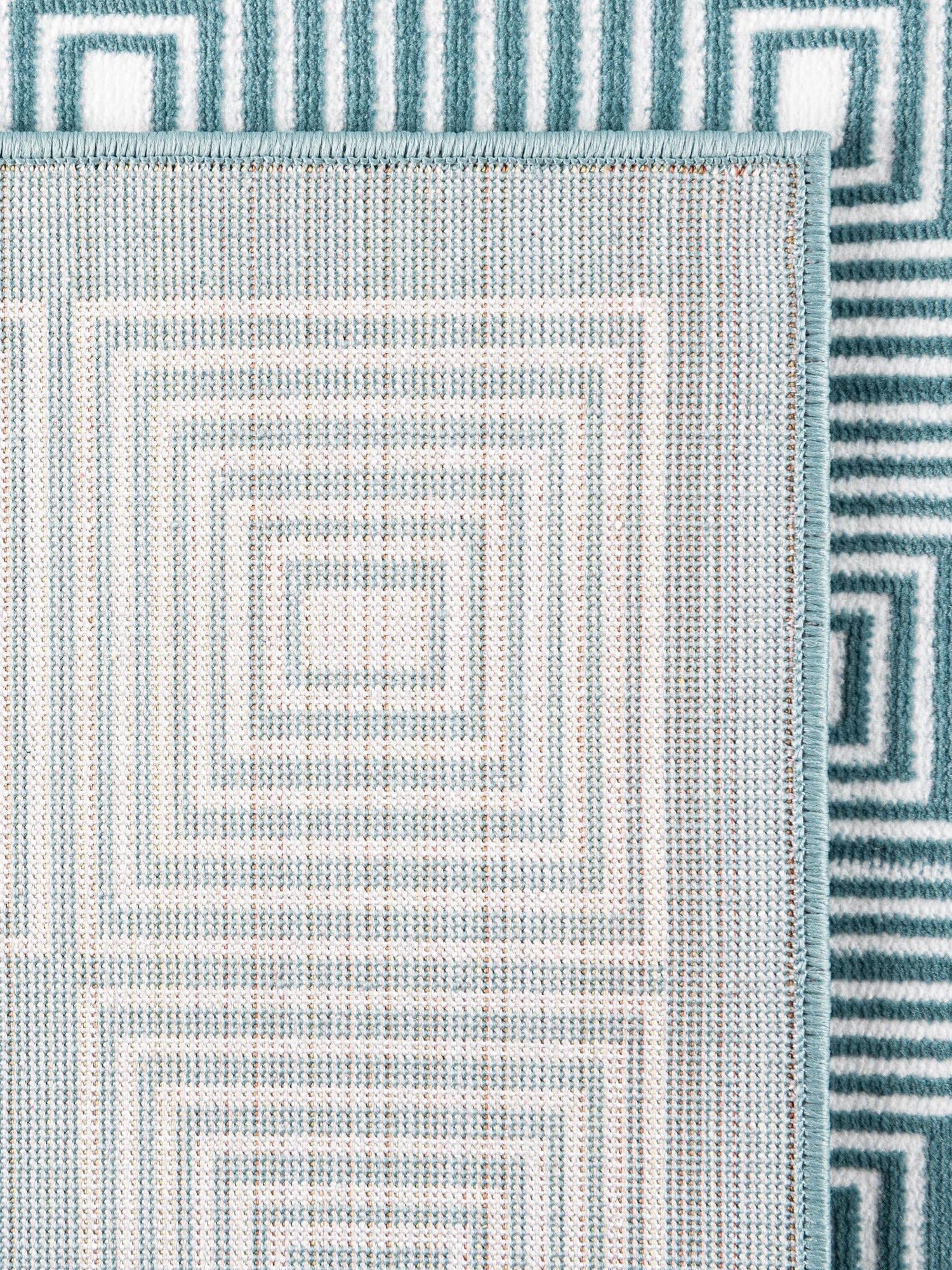 Aegean Blue 5' 3 x 8' Aakaar Rectangle Area Rug 85% Polypropylene & 15% Chenille Living Room Bedroom Carpet for Sale at Rug Engine