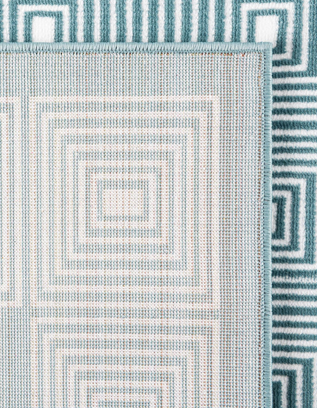 Aegean Blue 5' 3 x 8' Aakaar Rectangle Area Rug 85% Polypropylene & 15% Chenille Living Room Bedroom Carpet for Sale at Rug Engine