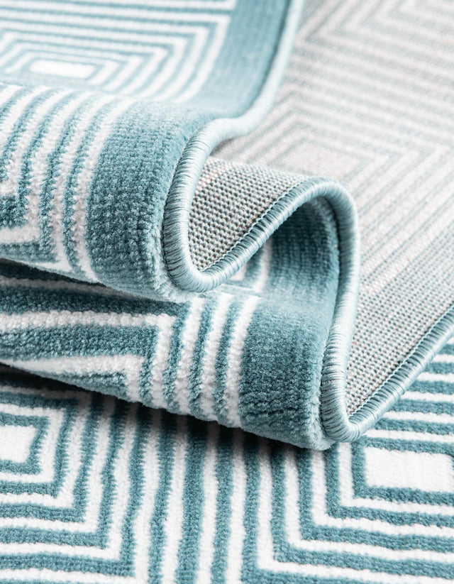Aegean Blue 4' 1 x 6' 1 Aakaar Rectangle Area Rug 85% Polypropylene & 15% Chenille Living Room Bedroom Carpet for Sale at Rug Engine